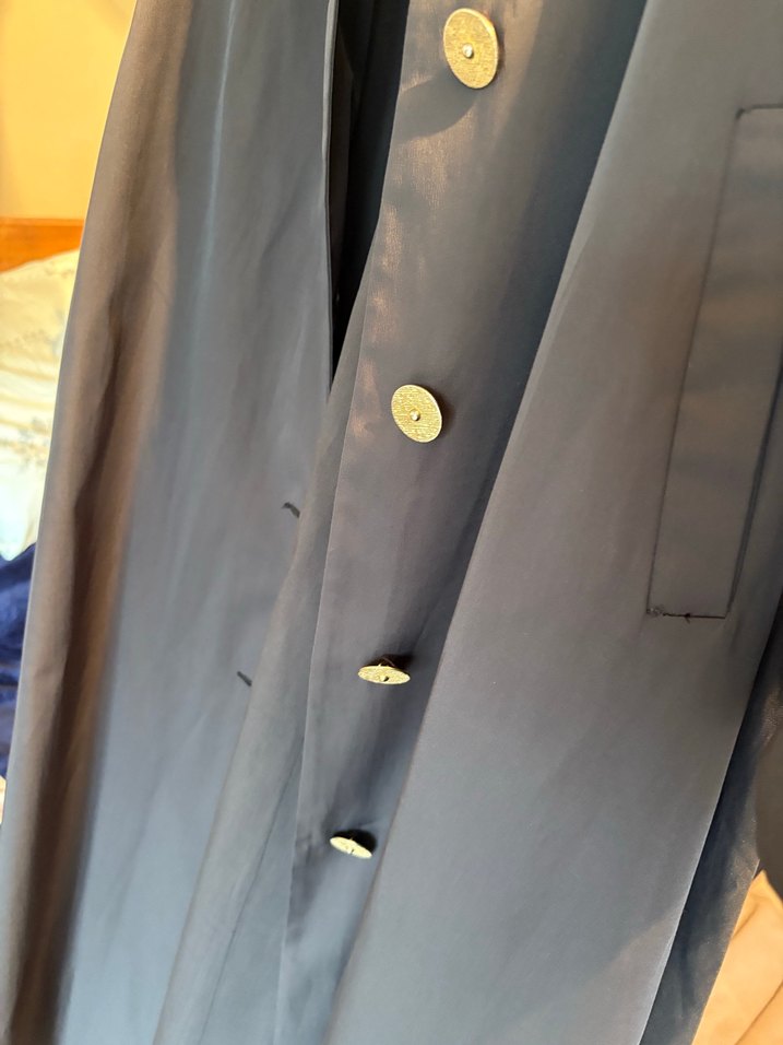 Düğmeli Uzun Kesim siyah Kadın pardesü - Görsel 4