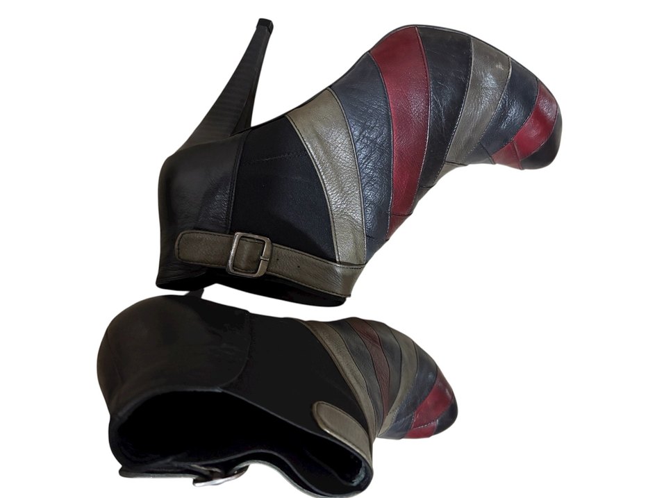 Deri topuklu kısa bot - Görsel 5