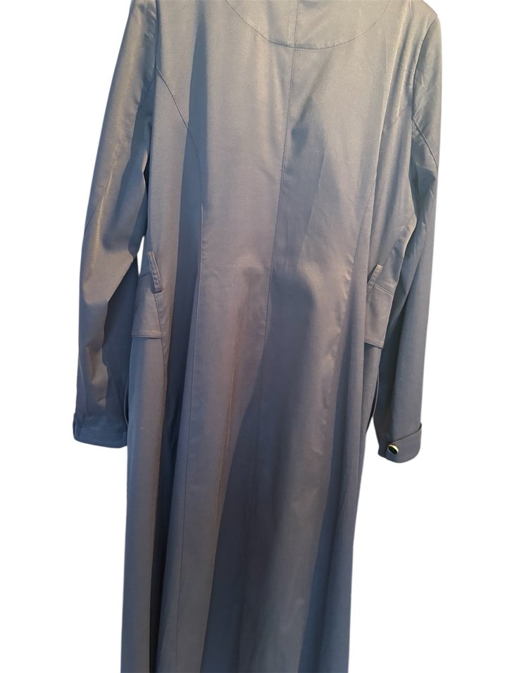 Füme Kadın Uzun Düğmeli pardesü - Görsel 4