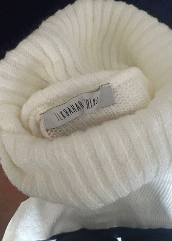 Beyaz Boğazlı Triko Kadın Kazak - Görsel 4