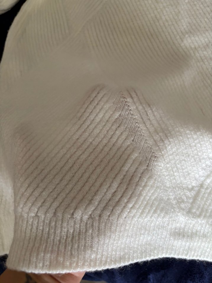 Beyaz Boğazlı Triko Kadın Kazak - Görsel 3