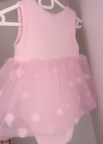 Pembe Kız Çocuk Fırfırlı Elbise - Görsel 2