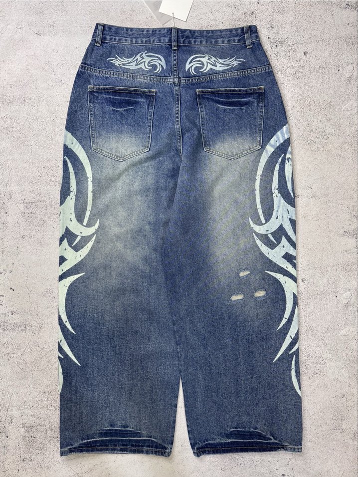 Jaded London Tattoo Print Colossus jeans — görsel 3/8