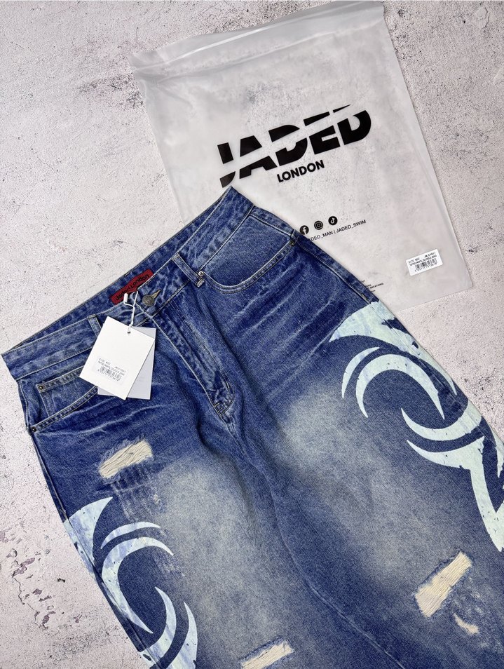 Jaded London Tattoo Print Colossus jeans — görsel 4/8