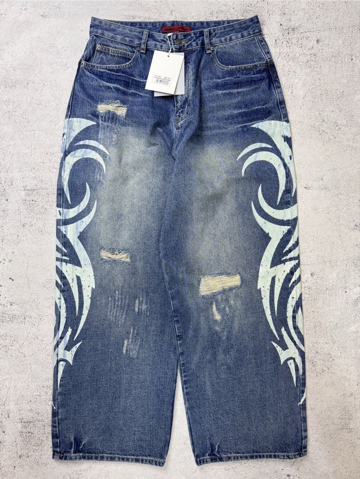 Jaded London Tattoo Print Colossus jeans — görsel 2/8
