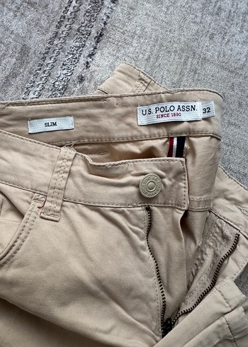 U.S Polo Assn. Bej Slim Pantolon