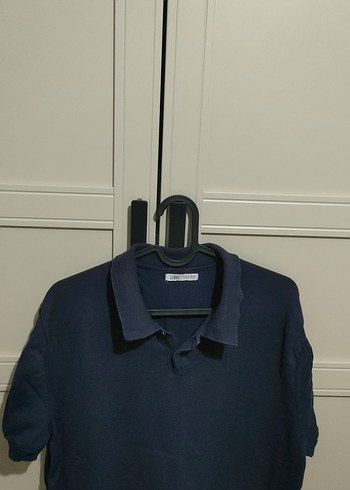 l Beden mavi Renk Erkek Lacivert Denim Polo Tişört