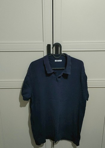 Erkek Lacivert Denim Polo Tişört