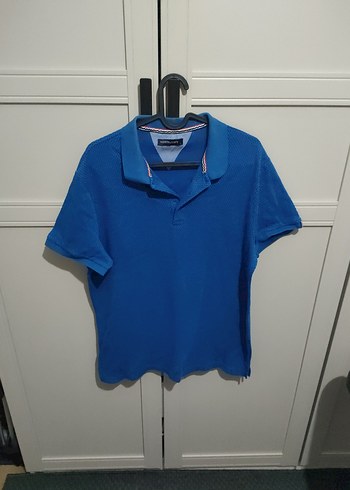 Erkek Koyu Mavi Kısa Kollu Polo Tişört