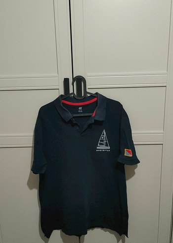 H&M Lacivert Erkek Polo Tişört Kısa Kollu