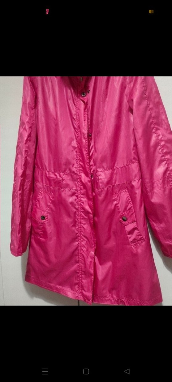 Kadın Pembe Midi Yağmurluk - Görsel 2