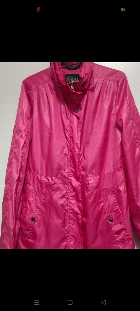 Kadın Pembe Midi Yağmurluk - Görsel 4