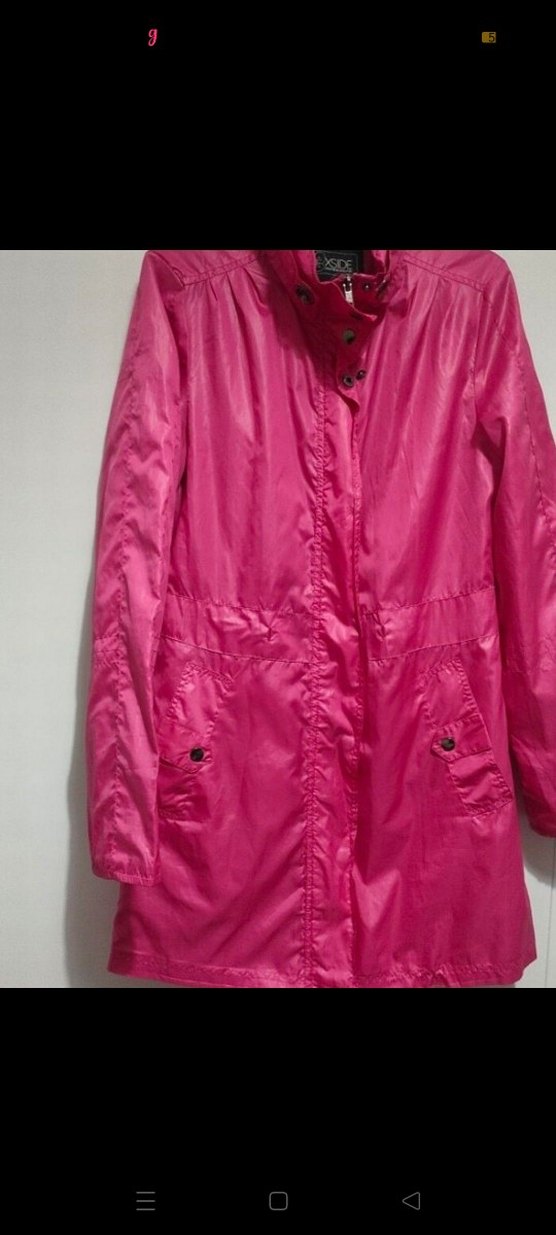 Kadın Pembe Midi Yağmurluk - Görsel 5