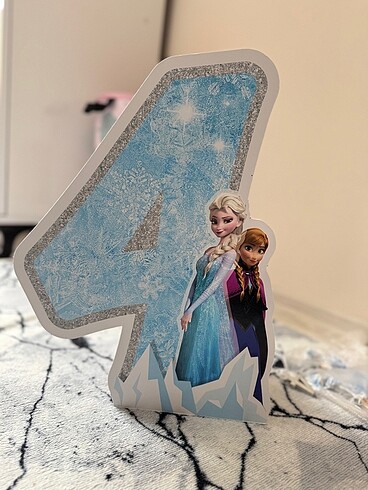 Frozen Elsa Ayaklı Pano 4 Rakamı