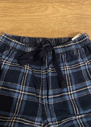 Diğer Lacivert Ekose Desenli Rahat erkek bebek pijama takımı