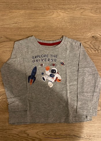 24-36 Ay Beden Lacivert Ekose Desenli Rahat erkek bebek pijama takımı