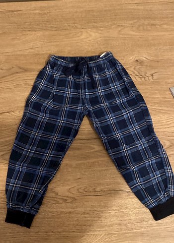 Lacivert Ekose Desenli Rahat erkek bebek pijama takımı