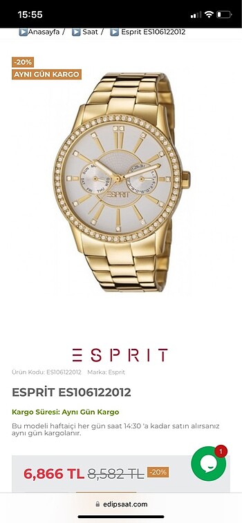 Esprit kadın saat