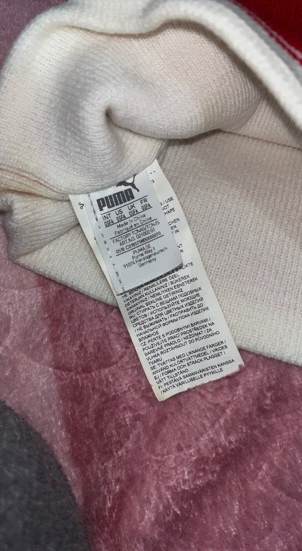 Kırmızı Beyaz Çizgili Kadın Bere - Görsel 2