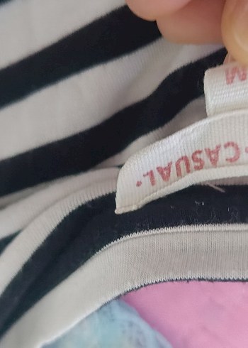 Uzun Kollu Çizgili Hamile Elbisesi - Görsel 5