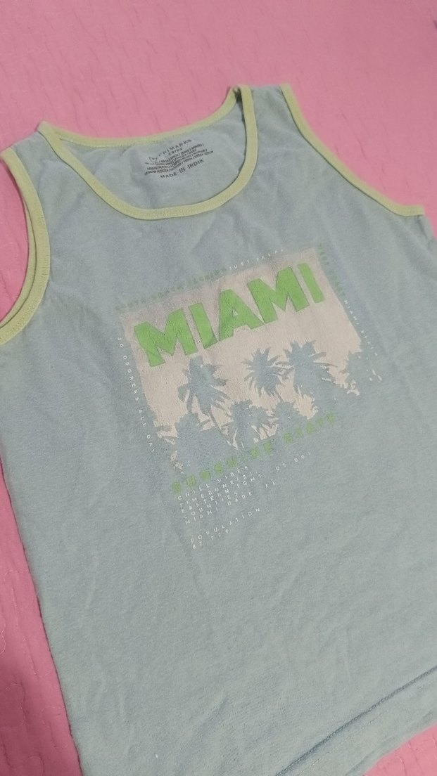 Pastel Yeşil Baskılı Çocuk Atlet - Görsel 2