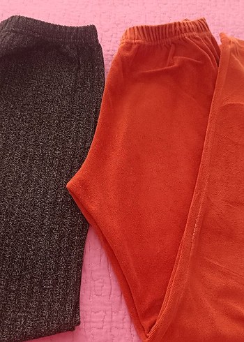 Kız Çocuk Fit Örme Tayt Seti - Görsel 2