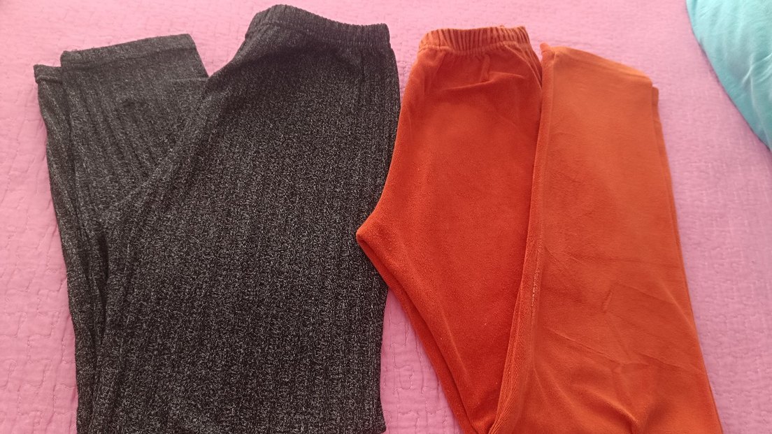 Kız Çocuk Fit Örme Tayt Seti - Görsel 4