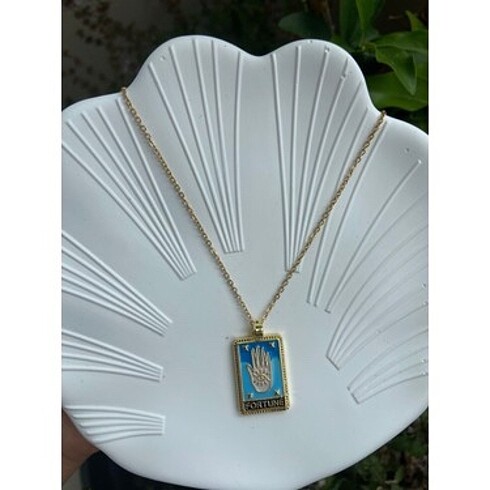 Beden çeşitli Renk Çelik Kolye Fatma Ana Eli Tarot Kolye