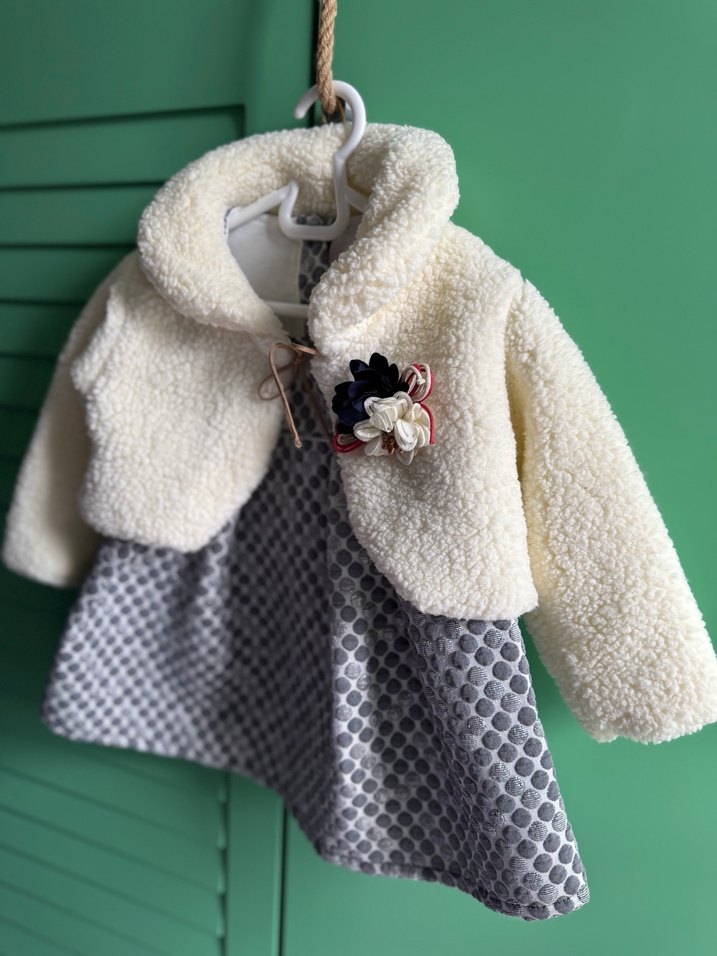 Nakışlı Beyaz Kız Bolero - Görsel 3