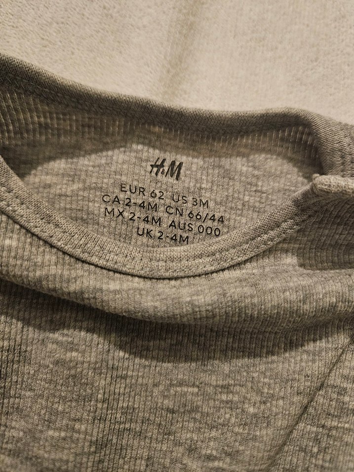 Gri Uzun Kollu Bebek Body - Görsel 2