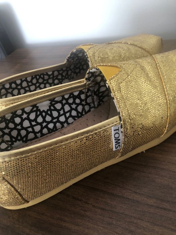 Toms Altın Parlak espadril - Görsel 4