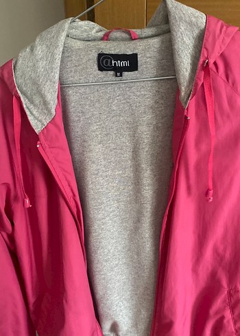 Pembe Kapüşonlu yağmurluk - Görsel 3