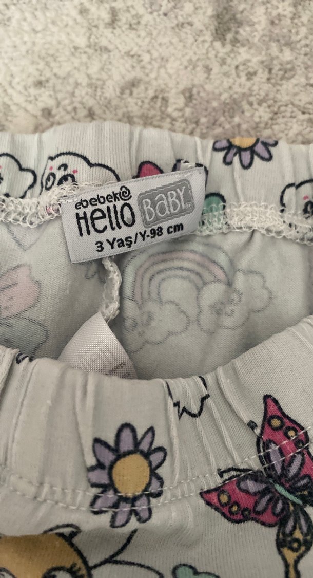 Kız Çocuk Çok Renkli Bohem Pamuklu Tayt - Görsel 2