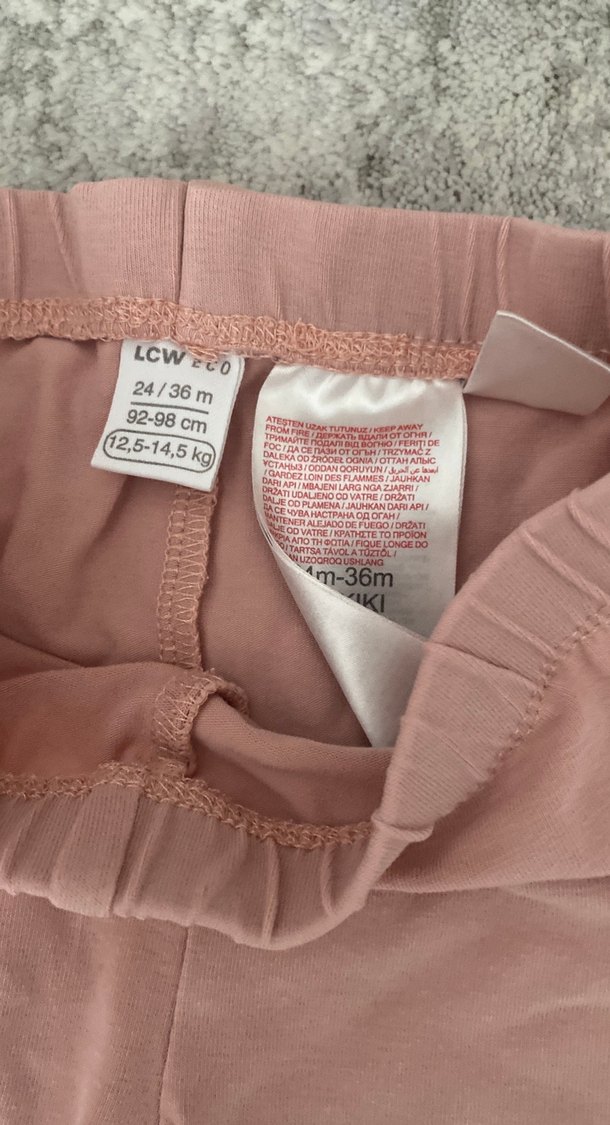 Kız Çocuk Pembe Kürklü Tayt - Görsel 2