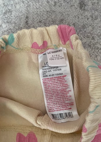 Dantelli Pembe Çiçek Desenli Kız Taytı - Görsel 2