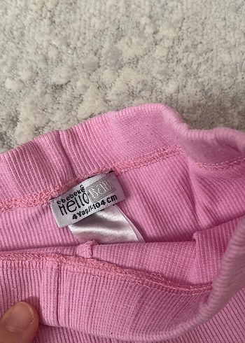 Kız Çocuk Pembe Peluş Tayt - Görsel 3