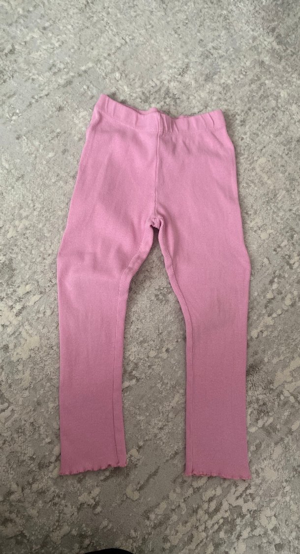 Kız Çocuk Pembe Peluş Tayt - Görsel 2