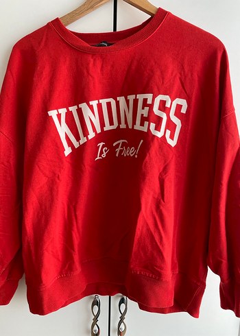 LC Waikiki Kırmızı Oversize Kadın Sweatshirt