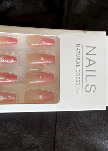 Pastel Pembe 12'li Doğal Tasarımlı Tırnak Takımı - Görsel 2