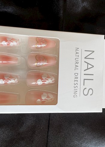 Pastel Pembe 12'li Doğal Tasarımlı Tırnak Takımı - Görsel 4