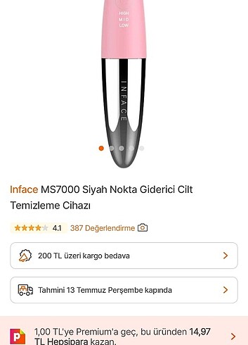 diğer Beden İnface MS7000 Siyah Nokta Giderici Cihaz