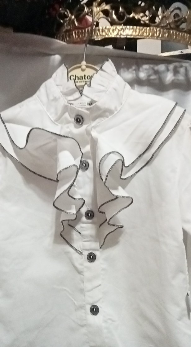 Kız Çocuk Beyaz Fırfırlı Gömlek - Görsel 2