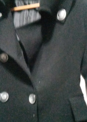 Forelli Siyah Düğmeli Kaban - Görsel 4