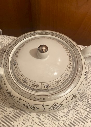 Gri Desenli Beyaz Porselen Çorbalık - Görsel 2