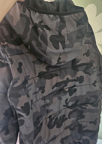 Erkek Çocuk Gri Kamuflaj Fermuarlı Mont - Görsel 6