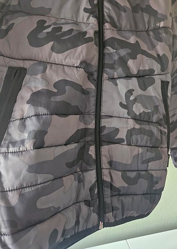 Erkek Çocuk Gri Kamuflaj Fermuarlı Mont - Görsel 8