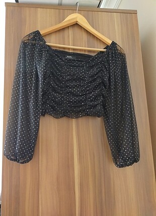 bershka tül crop top
