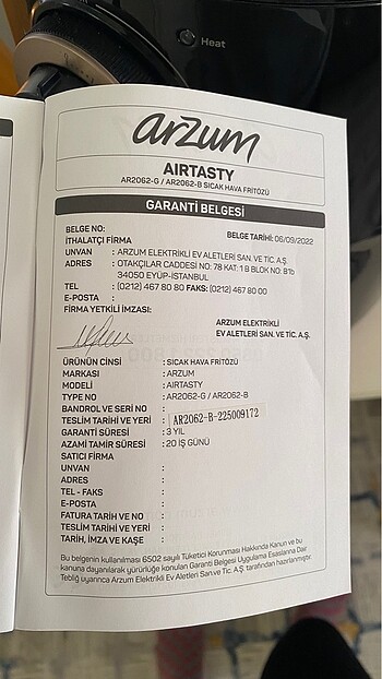 Arzum airfry - Görsel 6