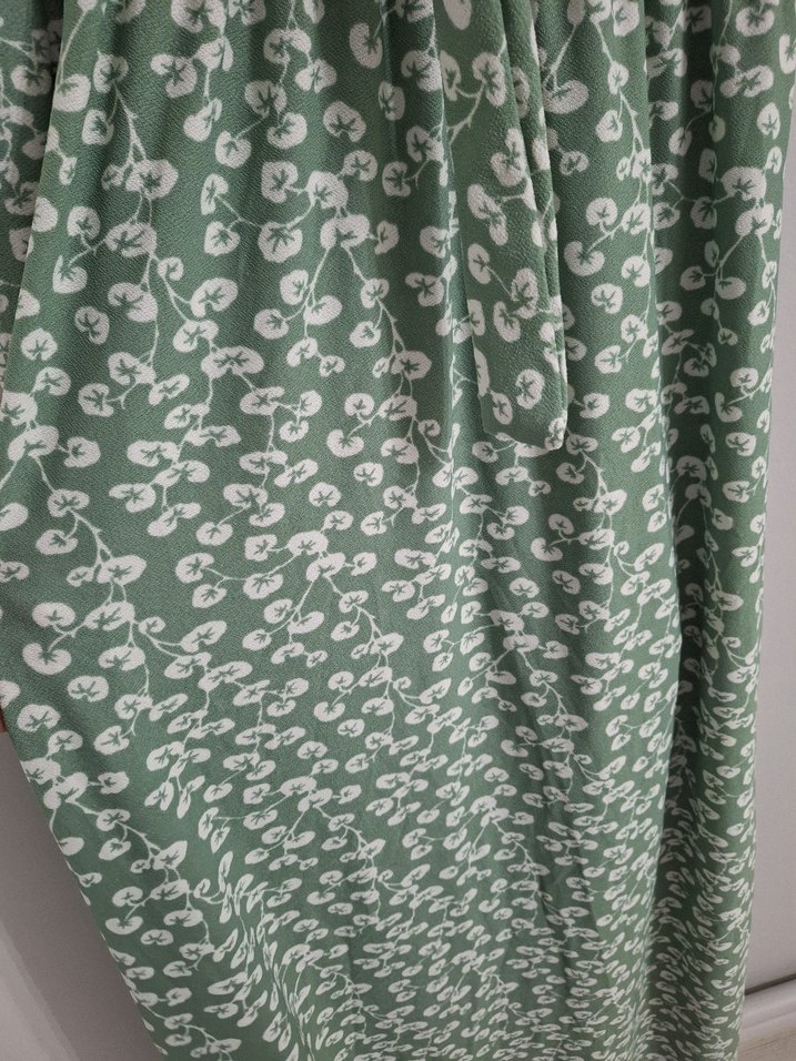 Uzun Kol Bağlamalı V Yaka Bohem Elbise - Görsel 3