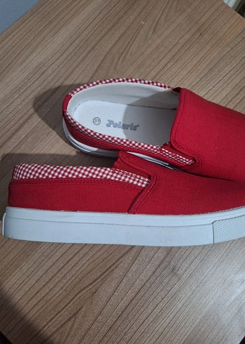 Kırmızı Kadın Günlük Dolgu Topuk Ayakkabı - Görsel 3